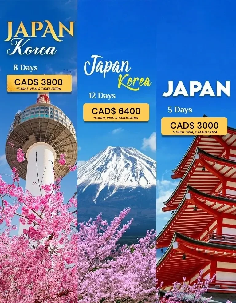 Japan Korea Tour Packages – Seoul Tower, Mount Fuji and Japanese Pagoda