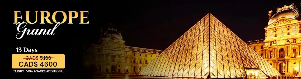 Europe Grand 13 Days Tour Package – Louvre Museum Paris