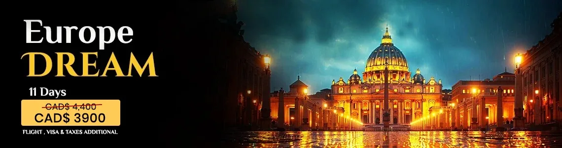 Europe Dream 11 Days Tour Package – St. Peter’s Basilica Europe Holiday